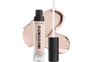 Wet n Wild, Megalast Incognito Full-Coverage Concealer, Correttore Riccamente Pigmentato, Modulabile da Medium-to-Full, Finito Opaco, Formula Nutritiva e Idratante, con Burro di Karitè, Light Beige