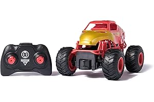 Monster Jam, Veicolo Monster Truck Marvel Iron Man RC, in Scala 1:24, Giocattoli per Bambini e Bambine, 3+ Anni