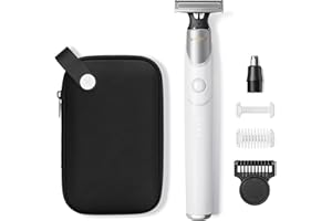 ROLEADER Xpert T Magnétique Tondeuse Barbe Rasoir Electriques Tout-En-Un Avec Étui, Peigne Réglable 12-En-1, Tondeuse à Nez, Epilateur & Rasoirs Électriques Pour Femme, Charge Rapide de Type C