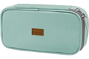 ‎YOMMIE Yommie XXL Federmäppchen Oxford Federtasche Mit Reißverschluss Single Etui Federmappe Schlampermäppchen Mädchen Mäppchen Organizer Für Teenager Jungen Türkis