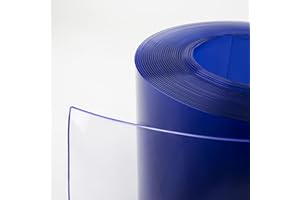 EraGreen Láminas de PVC Transparentes - 20 cm de Ancho x 2 mm de Grosor - Cortina Industrial y de Establo - Tiras de PVC (Se Vende por Metro)