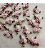100pcs/lot 15mm Ribbon Rose Flowers DIY Sewing Wed... – Vicedeal