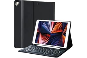 ‎TQQ TQQ Tastatur Hülle für iPad 10.2 Zoll (9/8/7 Generation), für iPad Air 3rd und Pro 10.5, Wiederaufladbar Abnehmbar BT-Tastatur, Deutsches QWERTZ-Layout