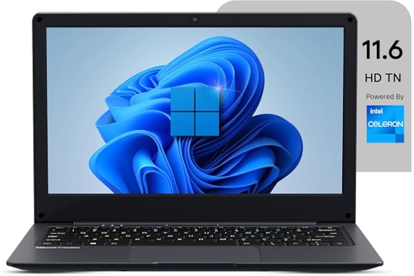 Neopticon EBook 11.6" HD Laptop | Best Student & Office Work Laptop | Celeron N4020 | 4GB DDR4 | 128GB eMMC + M.2 SSD Expanda