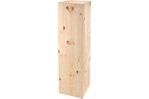 DECORATIVO Pflanzenständer Holz Rohes - Holz Deko Wohnzimmer Vintage - Blumenständer Holz - Blumenhocker Holz - Holzständer Deko - Holzblock - Holzdeko - Blumensäule Holz DIY (110x30x30 cm)