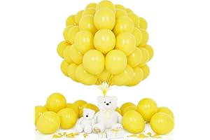 Teselife Luftballons Gelb, 50 Stück 12 Zoll Matt Gelbe Latex Ballons Girlande Männer Frauen Mädchen Jungen Geburtstag Hochzeit Jahrestag Verlobung Valentinstag Baby Shower Brautparty Karneval Dekora