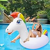 SUNCLAY Unicorno Gonfiabile Galleggiante, Gigante per Adulti e Bambini,Materassino,Animali Giocattoli per Piscina Mare Vacanz