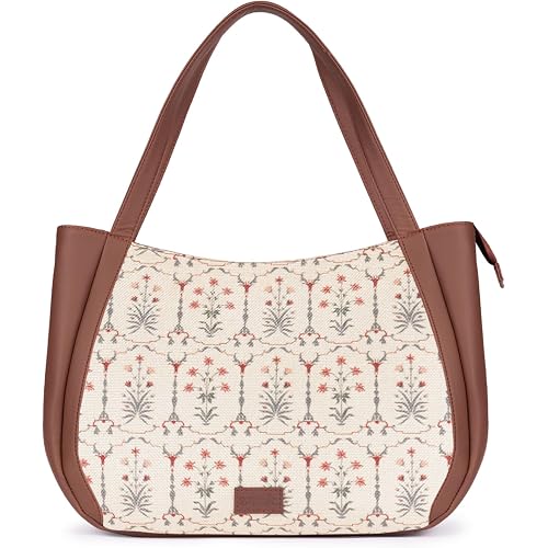ZOUK Jute Handcrafted Vegan Leather Women\'s Shoulder Luna Handbags