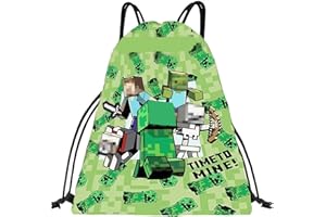 MUNSKT Torba sportowa ze sznurkiem wodoodporna torba na basen dla dzieci składany plecak ze sznurkiem dla dzieci sportowy plecak sportowy, zielony, M