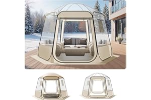 VEVOR Pop up Bubble Tent, 10 x 9.2 ft Waterproof & UV-Resistant, Clear Camping Tent Shelter, Outdoor Garden Dome Igloo Tents with Windows, 540° Panoramic View, for 4-8 Persons Patio Backyard