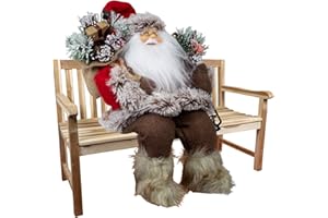 Christmas Paradise Sitzender Weihnachtsmann 30cm Deko-Figur Kantenhocker (Linus)