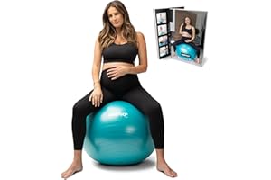 ‎BABYGO Babygo Gymnastic Ball Pregnancy Exercise Ball Office Pregnancy Yoga Pezziball 65 cm 75 cm + FREE Exercise Book for Birth Reformation Pelvic Floor Training & Fitness Anti-Burst 1000 kg Pezzi Ball