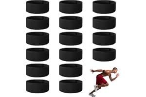 Deilonie 16 PCS Black Armbands, Black Armbands Mourning, Elastic Black Armband, Loop Closure Sports Exercise Armbands, Ideal for Football, Basketball,Cycling and Shooting