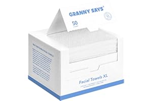 GRANNY SAYS Toallas Desechables Faciales, 50 Unidades Toallitas Desmaquillantes, Toallas Faciales, Toallas Cara Toallitas Limpieza, Toallitas Faciales Desechables Toallitas Secas, Clean Towels XL