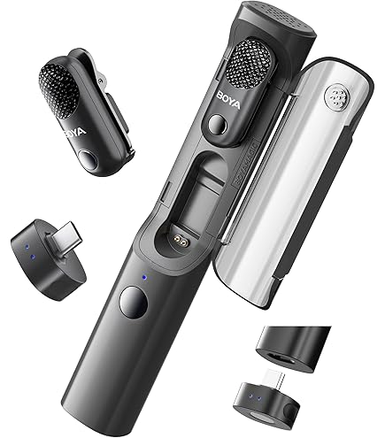 AnkerWork M650 Wireless Lavalier Microphone, Réduction Professionnelle Du Bruit, Couleurs Interchangeables Avec Design Magnétique, Micro De Qualité 2 Canaux, Transmission 200 M, Batterie 15 Heures - 7
