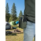 Tactical Belt Bag, Nylon Fabric, Multi-Partition, Pen and Phone Carrier, Outdoor Use (GREEN)
