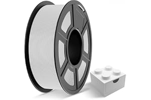 ‎TECBEARS TECBEARS PLA+ Filament 1,75 mm, filament PLA Plus do druku 3D, o wysokiej wytrzymałości i precyzji, równo nawinięty, dokładność wymiarowa +/- 0,02 mm, biały, 1 kg