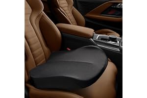 HIKENRI Car Seat Cushion,Memory Foam Adult Car Booster Seat,Car Seat Cushions for Driving,Soft Comfort Car Seat Cushion for Height,For Driver,Office Chair,Home(Black)