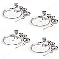 Ebun Heavy Gauge Stainless Steel Dinner Set | Hand Hammered Steel Thali Set | Stainless Steel Dinner Set for Kitchen | Thali Set for Dinner | Pack of 4 | 24 Pieces