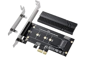 YUNKOZAND Tarjeta de expansión M.2 PCIe a PCIe 3.0 x1 NVMe Controller con radiador de Aluminio para M-Key M.2 SSD 2280/2260/2242/2230 Riser Card