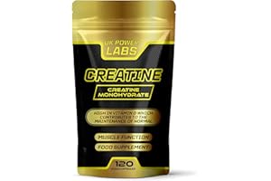 SAMUAL'S Creatine Monohydrate Capsules - 5200mg per Serving - 120 Vegan creatine Tablets to Support Muscle Growth and Function - UK Power Labs