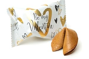 ‎LUCKY TREATS Lucky Treats - Valentinstag Glückskekse Kakao-Vanille - Be my Valentine - Mit liebevollen Botschaften - Perfekt als romantisches Geschenk & Tischdeko - 25 Stück