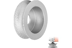 IUSOT Bullnose Grinding Wheel - Porcelain Bullnose Tool 20mm, Brazed Grinding Wheel Concave Abrasive Wheel for Stone and Ceramic, Perfect for Precision Grinding Shaping and Polishing Projects