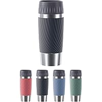 Emsa N20115 Travel Mug Easy Twist Thermobecher, 0,36 L,Deckel mit einfachen Öffnnen/Schließ System, Edelstahl…