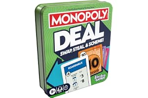 Monopoly Deal Card Game in Collectible Storage Tin | Ages 8+ | 2-5 Players | 15 Mins. | Fun Family Games for Kids, Teens, and Adults | Travel Games