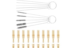 Windance 30 pezzi Kit getto principale carburatore include: 10 ugelli principali carburatore+10 getto pilota lento +10 aghi per spazzole di pulizia, adatti per PWK Keihin OKO CVK PWM (K152-K195)