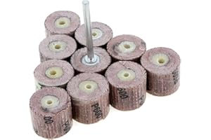 ChgImposs Flap Wheels Set, 10pcs 600 Grit Flap Sanding Wheel Grinding Disc with 3mm Arbor for Rotary Tool/Mini Drill