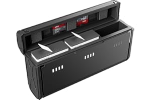 TELESIN Battery Charger for Gopro Hero 13 Black, Fast Charging Case Accessory for Gopro Hero 13, Triple Slot Battery Carrying Case, Compatible with the Original Battery of Go pro Hero 13