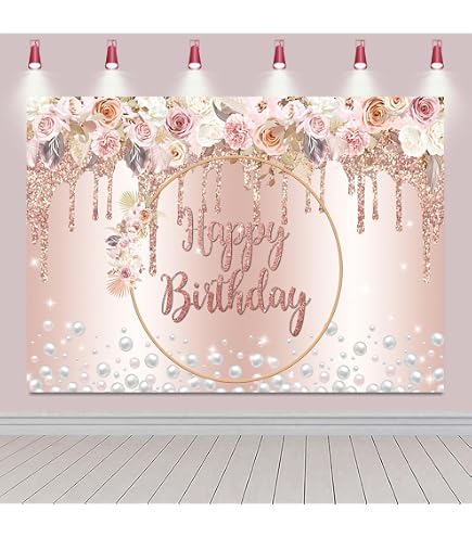 Fondale Fotografico 183x109 Cm Con Scritta 'Who Is Turning 21' E Palloncini Glitter Rosa, Per Festa Di Compleanno 21 Anni - 2
