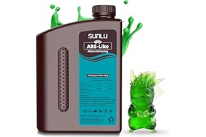 SUNLU Resina ABS-Like per stampante 3D 2KG, Resina a Polimerizzazione Rapida UV 405nm per Stampa 3D LCD/DLP/SLA, Non Fragile & Alta Precisione, Trasparente Vert 2000g