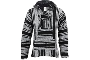 Siesta Meksykańska Baja Jerga naturalna i czarna bluza z kapturem hipisowska