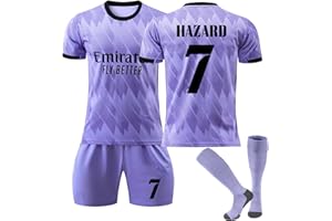 PANGKII R.Madrid 22/23 Football Kits Vinicius Jr Football Kit,R.Madrid Home Away Soccer Jerseys Activewear Football Training Shirts Shorts and Socks for Kids and Adults