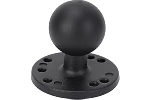 Base de Montaje de Bola de 1,5 Pulgadas con Placa Redonda con Orificio AMPS de aleación de Aluminio, Compatible con Soportes RAM, Brazo de Doble Casquillo de Bola de 1,5 Pulgadas