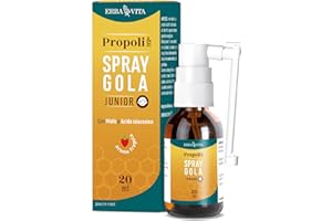 ERBA VITA Propoli EVSP® Spray Gola Junior integratore alimentare con Miele di Manuka e Acido ialuronico ideale per i più piccoli durante l'inverno - 20ml
