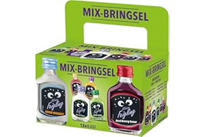 ‎KLEINER FEIGLING Kleiner Feigling Mix-Bringsel (12 x 20ml) – Der kultige Vodka-Schnaps in 6 fruchtigen Sorten – Frech, fruchtige Shots ideal für unterwegs im praktischen Mix-Paket – 15 % Vol.