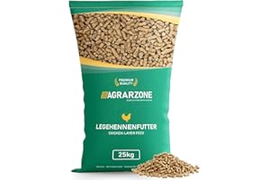 Agrarzone PREMIUM Mangime per galline ovaiole in pellet 25 Kg - Per uova con guscio resistente e deposizione regolare - Formula multi-pulita con vitamine e minerali, senza OGM