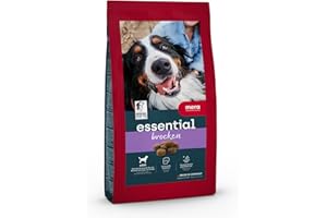 MERA niezbędne kawałki, sucha karma dla psów wszystkich ras psów, sucha karma z białkiem drobiowym, zdrowa żywność z kwasami omega-3 i omega-6, duże krokiety, 12,5 kg (opakowanie 1 szt.)