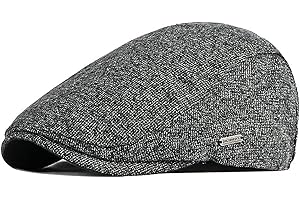 BIGOCO Gorra Boinas Caballero Plana para Hombre-Newsboy Casquillo Plano Sombreros- Gorra Vendedor de Periodicos Hombre-Gorras Irlandesa Ajustable Cabbie Trucker Gatsby Cap