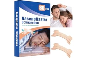 Nasenpflaster Schnarchen, 80 Stück Anti Schnarchen Nasenpflaster Besser Atmen, Nasenstrips, Rückstandlos Entfernbares Nose St