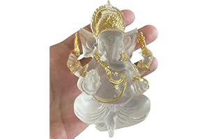 OTKARXUS Figura de dios elefante Ganesh - Estatua del Señor indio Ganesh - Figura de Buda hindú de la suerte - Regalo para decoración del hogar -
