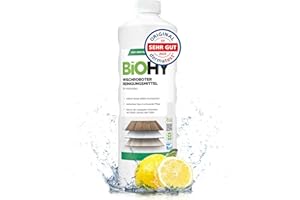 ‎BIOHY BiOHY Wischroboter Reinigungsmittel (1l Flasche) | Bodenreiniger Mittel für Holzböden | Laminat & Parkettpflege | streifenfreier Glanz auf wasserfestem Holz | schaumarmes Konzentrat