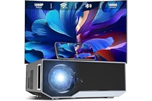 WIELIO Mini proiettore con 5G WiFi Bluetooth, proiettore portatile Full HD 1080P per esterni/interni, supporto iOS/Android/HDMI/USB/PS5/TV Stick/X-Box