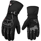 KEMIMOTO Guantes Moto Invierno, Impermeable,T&aacute;ctiles, Cortavientos y Agarre | Resistente al Agua, Transpirable, Forro Suave,