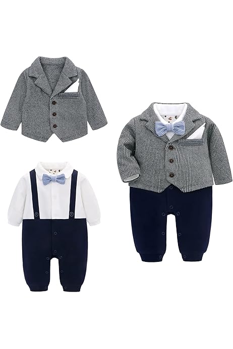 Abito Cerimonia Bambino 3 Pezzi Gentiluomo 3 Pezzi - Abito Cerimonia Con Camicia, Gilet E Pantaloni Completo Battesimo Bambino