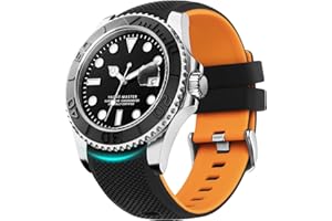 Fullmosa Silikonowe paski do zegarka, 22 mm, 20 mm, 24 mm, bez przerw, kompatybilne z Samsung Galaxy Watch 7, 6, 5, 4, 3, Galaxy Watch 46 mm, 42 mm, Garmin, Fossil, Seiko, Citizen