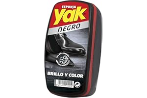 GO BRAVELY Yak - Esponja Limpiacalzado Negra, Brillo y Color Inmediato, para Calzado de Piel - 130 g